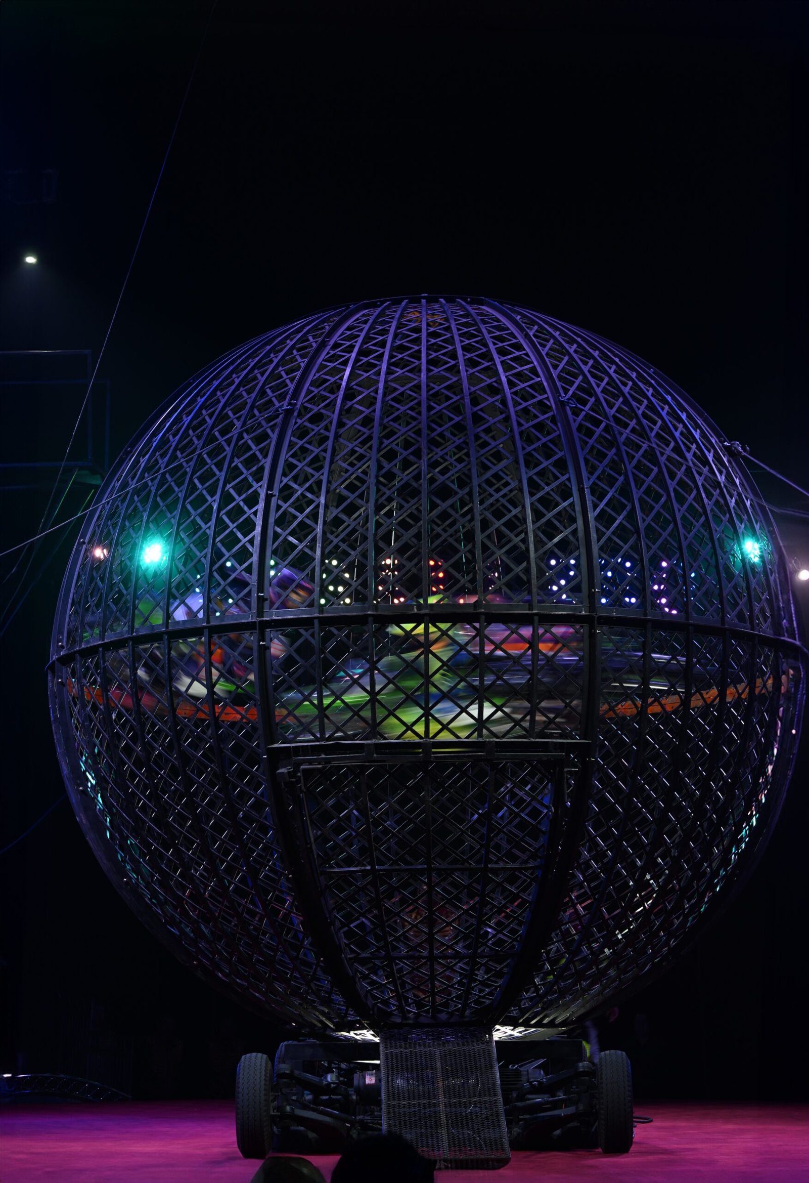 Motorcycle Globe of Death stunt