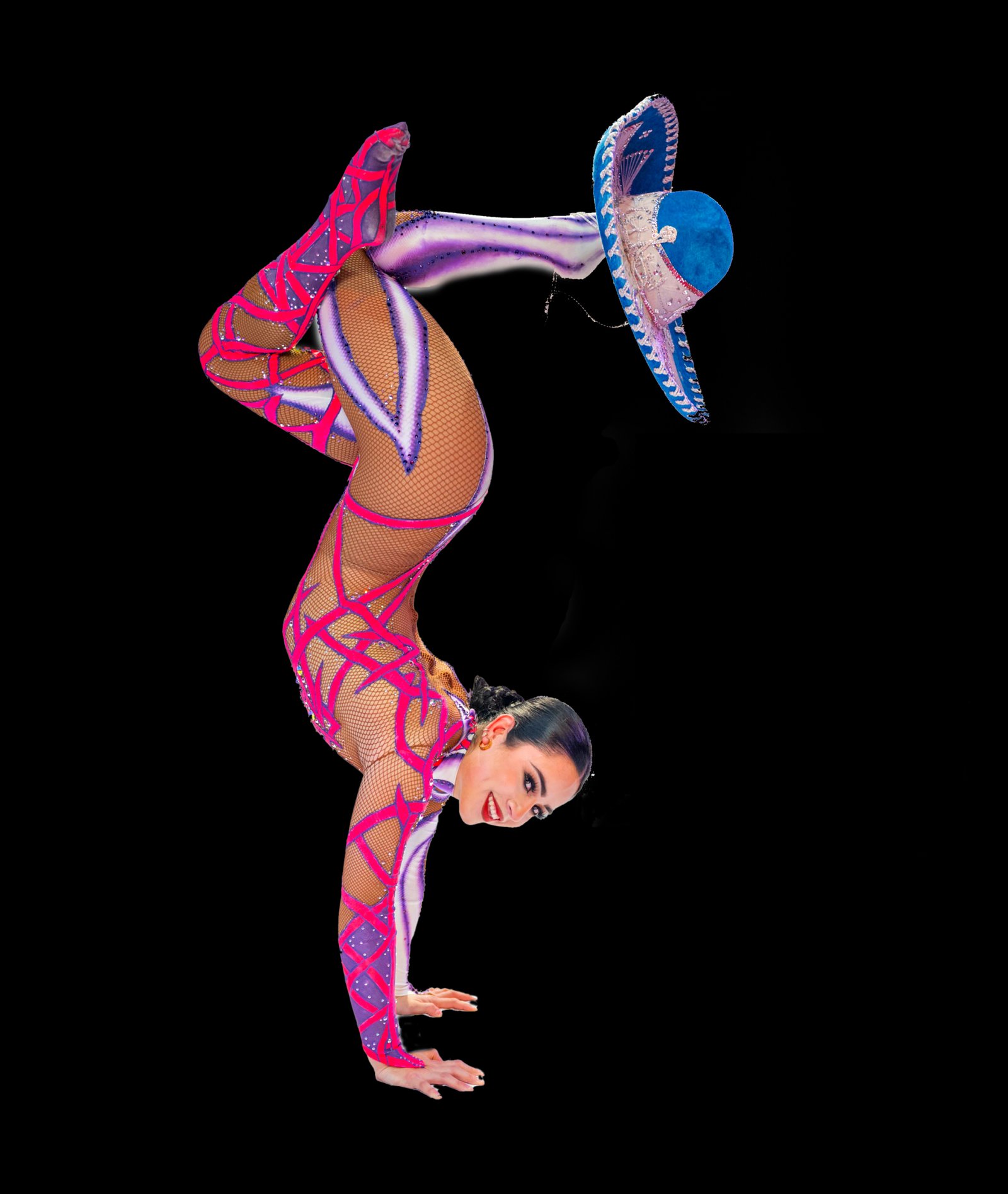 Melody Caballero performing a handstand
