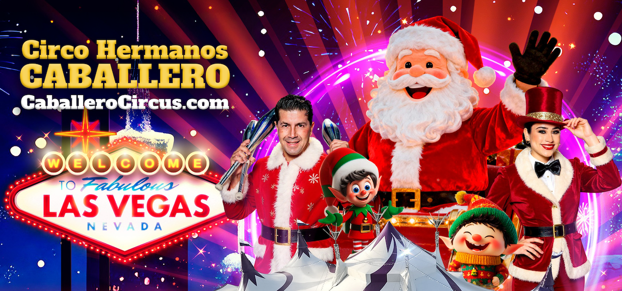 Promotional banner for Circo Hermanos Caballero — live circus performances in your city